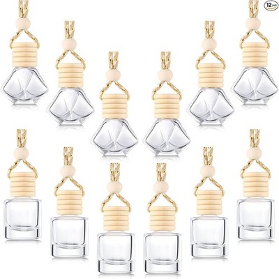 12 Pcs 8ml Hanging Car Air Freshener Perfume Bottle Empty Style: Stylish Style