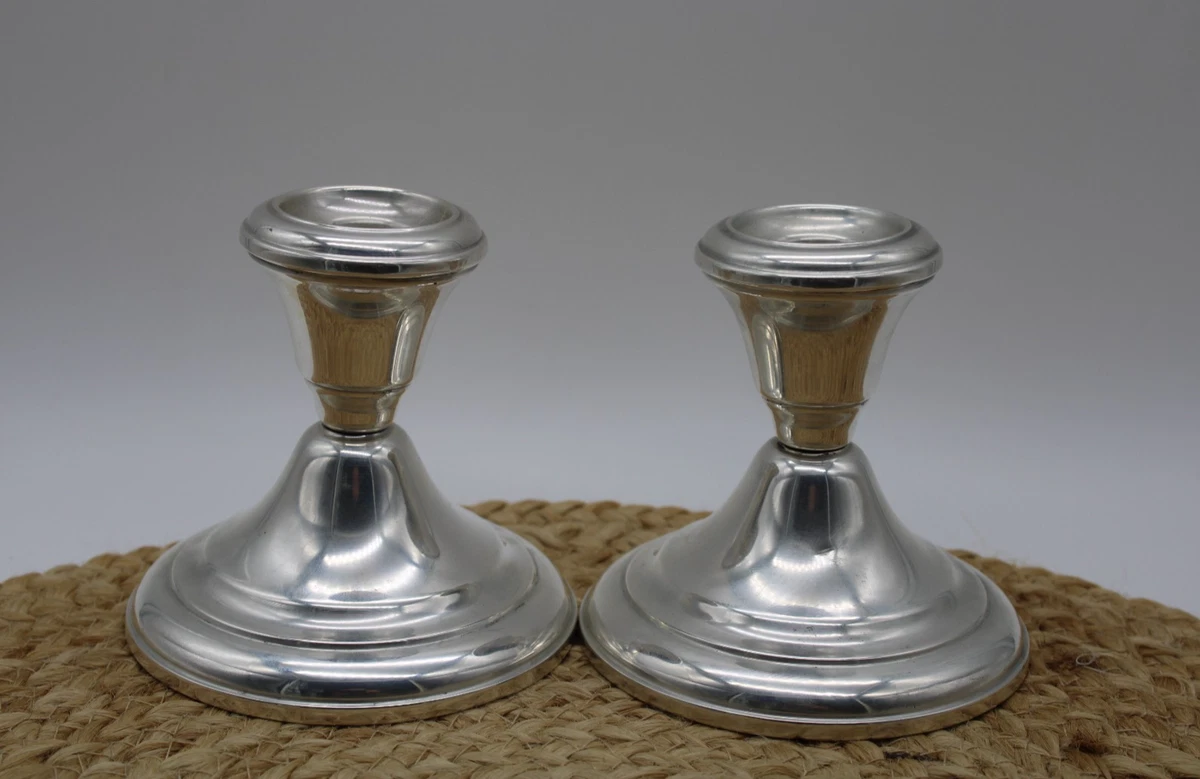 Post - 1940 Antique US Sterling Silver Candlesticks & Candelabras