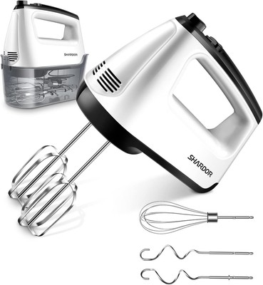 SHARDOR Hand Mixer Electric, 6 Speed & Turbo Electric Handheld, White 