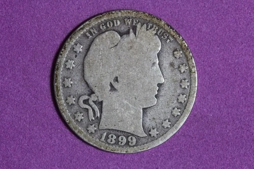 Estate Find 1899 - Barber Quarter Dollar #K59291