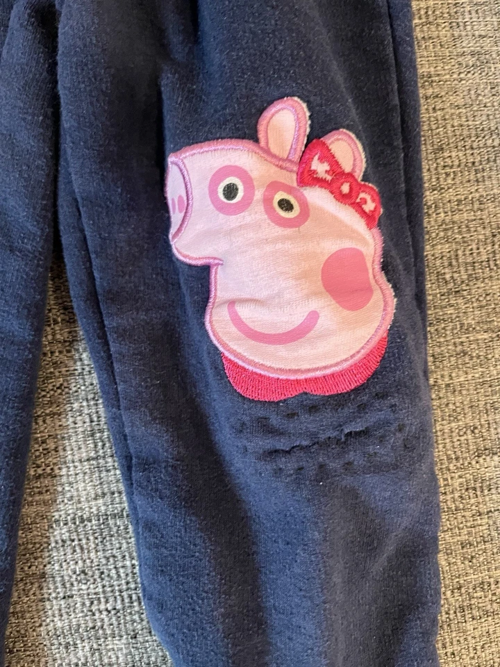 Conjunto de sudadera y pantalones deportivos azules Peppa Pig para niñas talla 3T - dañados Foto 4 de 4