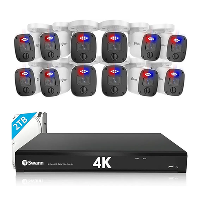 Swann Pro 16-Channel 12-Camera 4K UHD 2TB DVR Security System