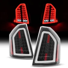 Pair Full LED Tube For Chrysler 300C 2005-2007 Clear Lens Tail Light Brake Lamp