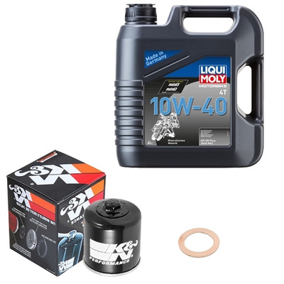 K&N Ölfilter Set LiMol 10W-40 4L für Yamaha YZF 1000 R Thunder Ace 4VD Bj.1997