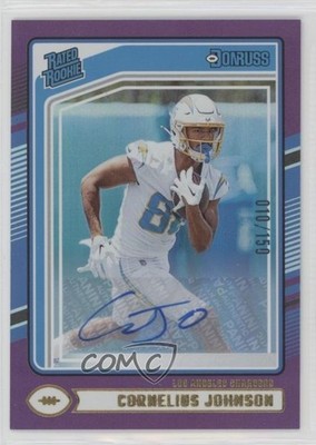 2024 Panini Donruss Rated Rookie Purple 10/150 Cornelius Johnson #377 Auto 2s2