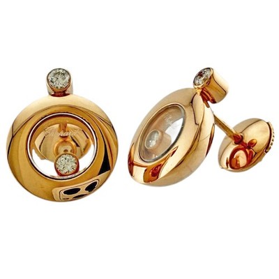 Chopard earring K18 Pink Gold diamond used