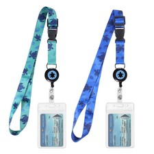 2 Pack Cruise Lanyards with Waterproof ID with Retractable Reel for id Card B...