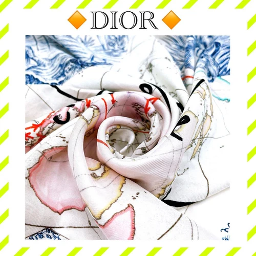 Foulard en soie Dior autour du monde mode femme design artistique neuf