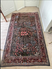 Tree of Life - complex and vibrant oriental rug (7 1/2 x 4 ½)