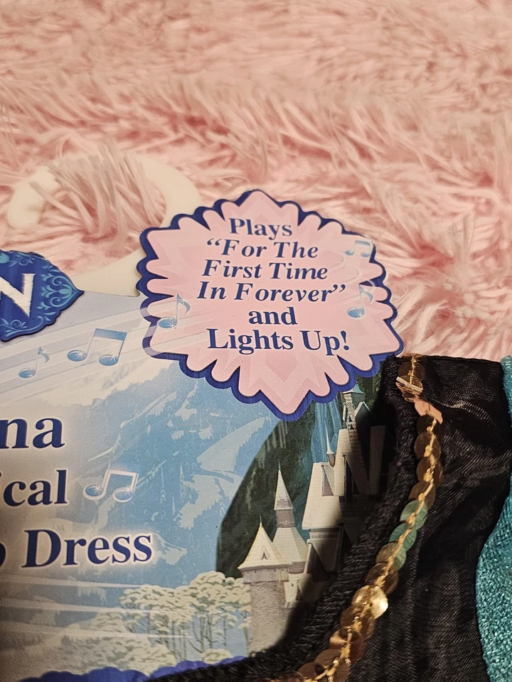 Vestido Iluminado Musical Disney Frozen Anna Talla 4-6X, parte musical no funciona Foto 4 de 4