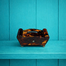 19th Century Miniature Needlecase Box Faux Tortoiseshell Case C 1820 AF Sewing