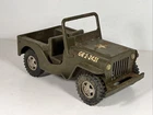 Vintage Tonka Army Jeep GR2-2431 Pressed Steel Green Military Toy