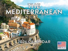 Mediterranean Calendar 2026 Monthly Wall Calender 12 Month Ocean Sea