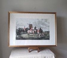 Large Framed Country House Fox Hunting Print "The Meet" After Henry Alken Sport
