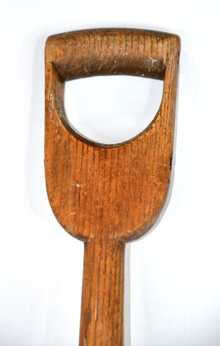 Wooden D Handle Coal Shovel Vintage 1930s 37” Nileb NO 2 Montana