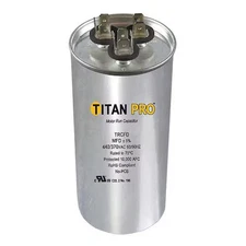 Titan Pro Trcfd455 Motor Dual Run Capacitor, Round, 440/370V Ac, 45/5 Mfd, 4