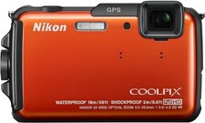 Nikon Digital Camera COOLPIX AW110 Waterproof 18m Shockproof 2m Sunshine Orange