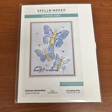 Spellbinders Paper Arts Cutting Dies Delicate Butterflies Bibi Cameron 8 Dies