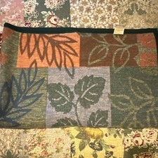 Vintage Biederlack Patchwork Flora Reversible Autumn/Fall Blanket 54 x72