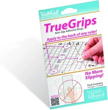 TrueCut TrueGrips Non-Slip Ruler Grips Clear 