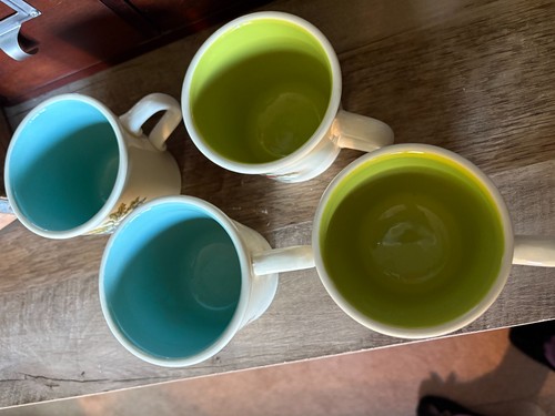 Vintage Taylor International Rot Kardinal Blau Vogel Tanager Blau Eichelhäher Tasse Becher Set - Bild 7 von 7