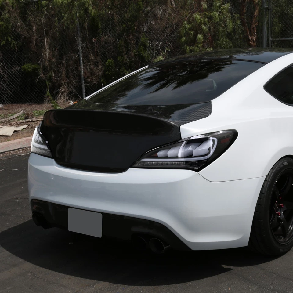 Black Tail Lights Fits 2010-2016 Hyundai Genesis Coupe LED Sequential Signal - Image 2 of 4