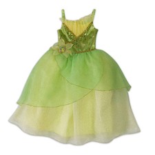 The Princess and Frog Costume Dresses Tiana Green Mesh Lotus Brooch 3