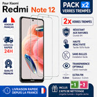 2x Verre Trempé Xiaomi Redmi Note 12 Film Protection Écran 9H Anti-Choc