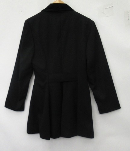 Vintage Charlotte Halton Jacket UK Small Black Blazer Velvet Collar Preloved - Picture 3 of 24