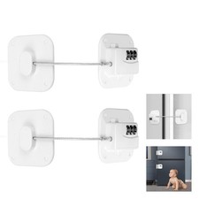 Refrigerator Lock 2 Packs, Fridge Lock Easy to Use and Install on Cabinets an...