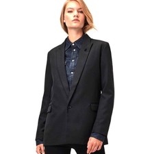 G Star Raw Classic Boyfriend Blazer Jacket Black Oversized Xs