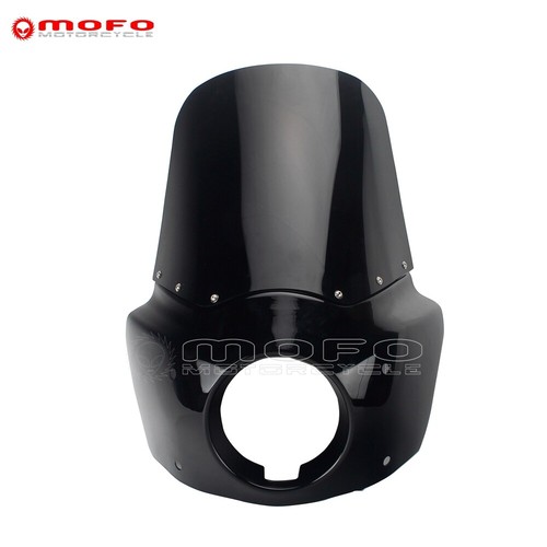 Club Style Headlight Fairing Windshield For Harley Dyna Street Bob FXDB FXDWG - Picture 4 of 9