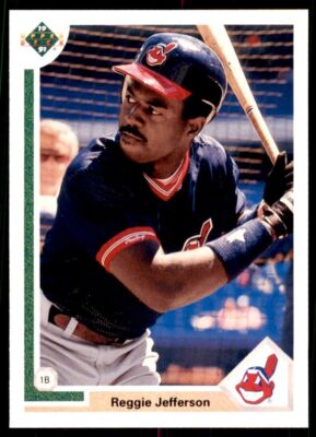 1991 UPPER DECK FINAL EDITION REGGIE JEFFERSON CLEVELAND INDIANS #73F