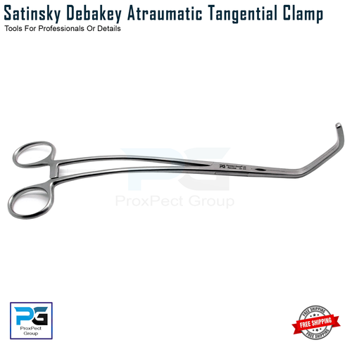Satinsky DeBakey Atraumatische Tangentialklemme 9" Pinzette chirurgische Thermostatwerkzeuge - Bild 4 von 8