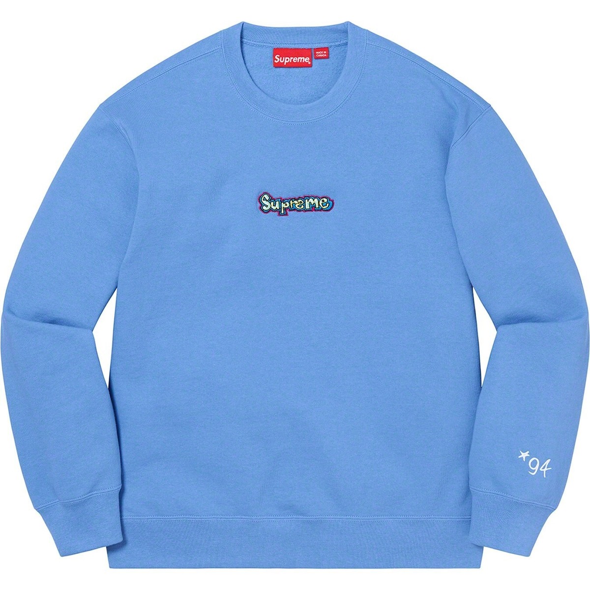 Supreme | SS21 Gonz Logo Crewneck Sweatshirt | Medium | Light Blue