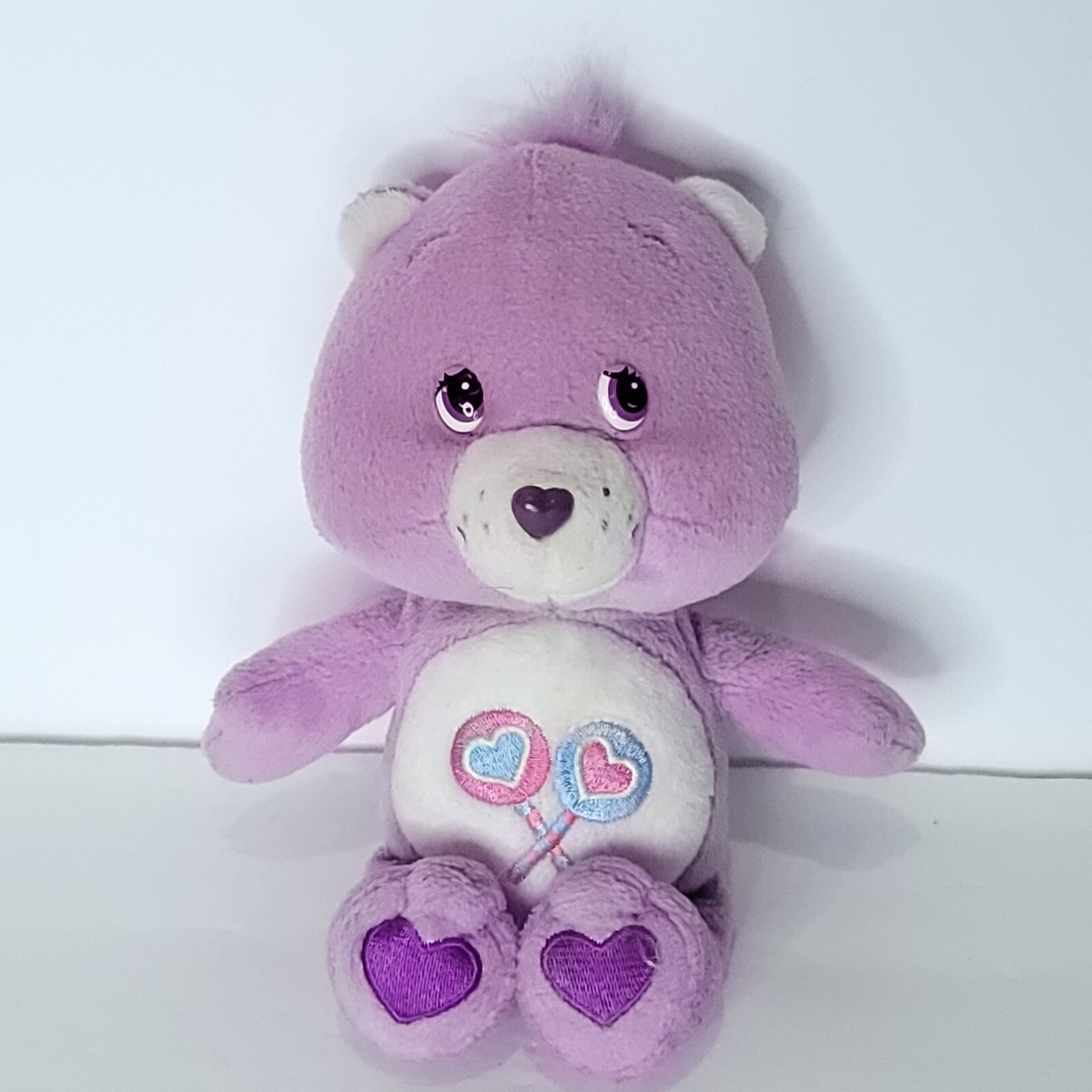 Share Bear Care Bear 2002 Plush Purple Stuffed Animal 8
