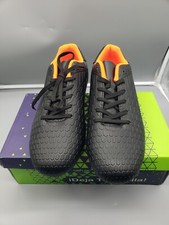 Hawkwell Soccer Cleats Men's 10.5 Black Orange Lace Up Exoframe Outdoor Football