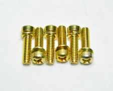 (6 Pk) Throttle Base Plate Screws 12-24 Threads x 13/16" Fits: Holley Carburetor