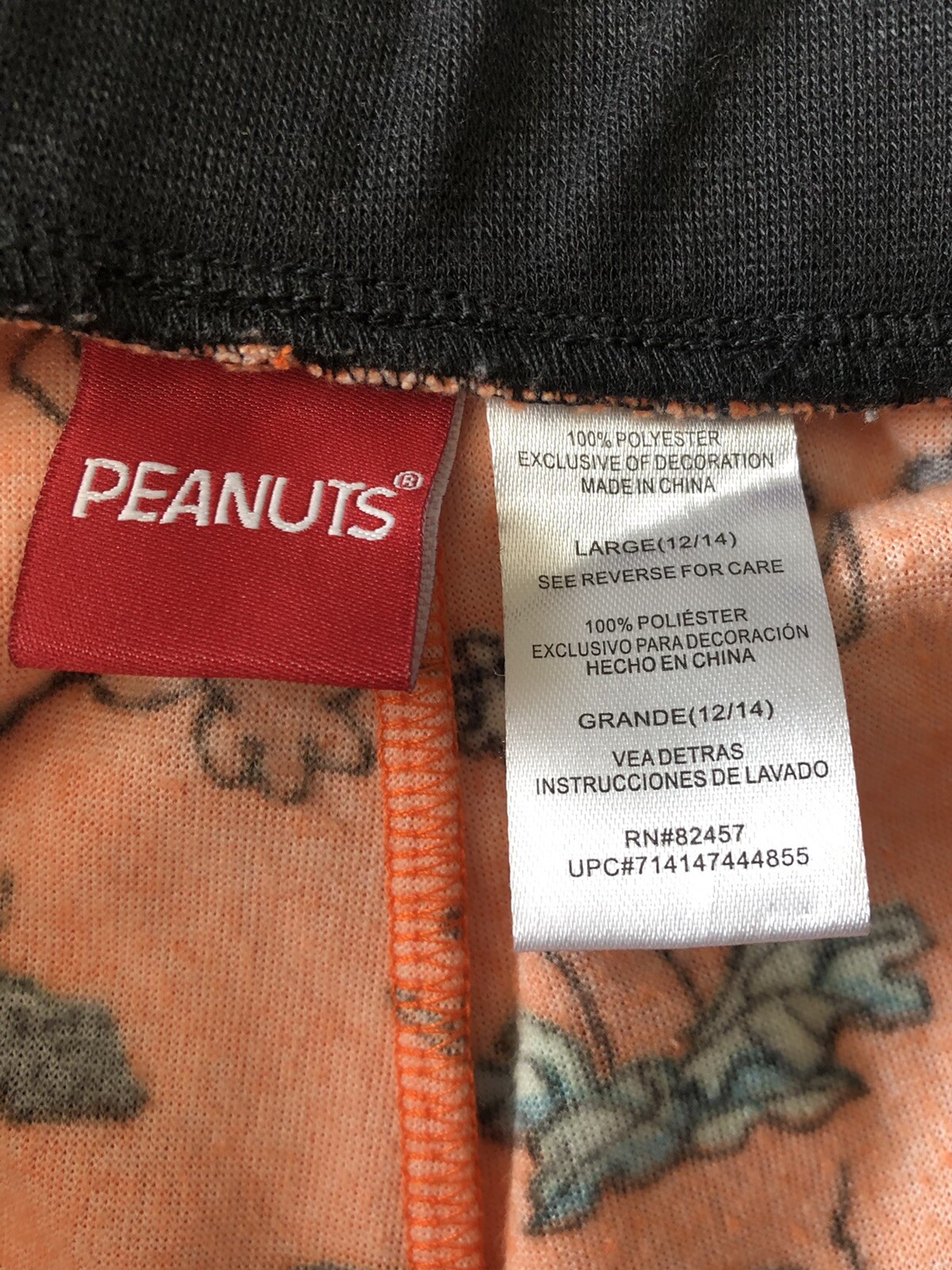 Peanuts Halloween Pajama Pants Snoopy Womens Large 12… Gem