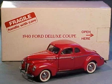 DANBURY MINT 1940 FORD DELUXE COUPE 1/24 RED DM506 MIB