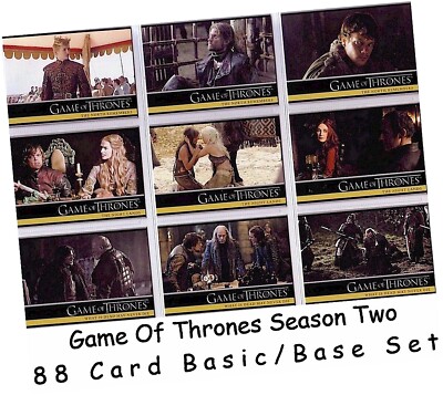 Game Of Thrones Staffel 2 (zwei) - 88 Karten Basic/Base Set - Rittenhouse 2013