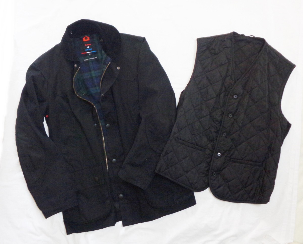 Barbour x Jack Spade Hopper Waxed Waterproof Jacket & Vest Mens S