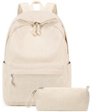 School Backpack for Teens Large Corduroy Bookbag Lightweight 17 inch Laptop B...