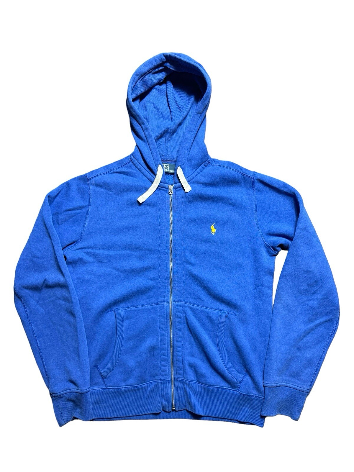 Polo Ralph Lauren vintage full zip blu con cappuccio taglia small pony