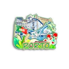 Porto PORTUGAL Refrigerator magnet 3D travel souvenirs wood craft gifts