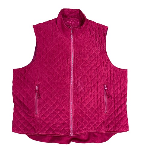 Outback Trading Brick Red Soft Quilted Vest Plus 1X Grand Prix Weste Micro Suede