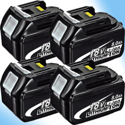 FÜR MAKITA 4x Für Original Makita Akku 18V 8Ah BL1860B BL1850B BL1830 BL1820 LXT Lithium DE