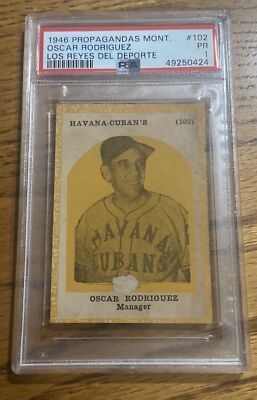 Carte Baseball Propagandas Montiel 1946-47 #62 Bucky Walters - SGC 1, Reds, Rare