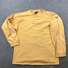 Vintage Trevecca Nazarene University Trojans Shirt Men Large Yellow Long Sleeve