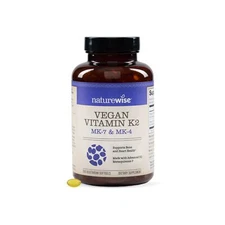 NatureWise Vitamin K2 MK-7 100mcg and MK-4 500mcg - Enhanced Bioavailable